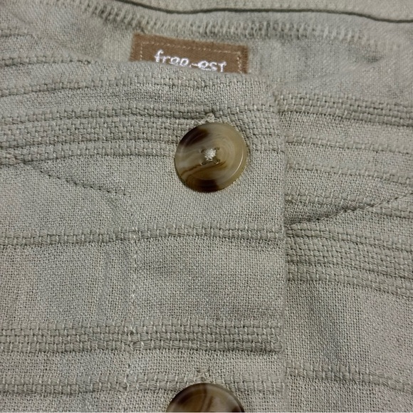 FREE PEOPLE Pippa Short Set 100% cotton Boxy Top & Shorts w/ wrap closure XS NWT - Picture 6 of 16